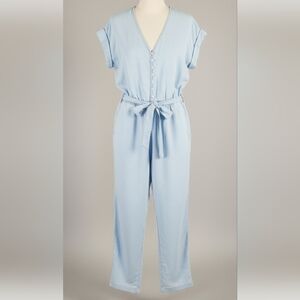 Cloth & Stone Anthrolpologie Tencel Jumpsuit Chambray Light Wash XS